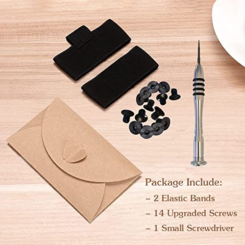 Replacement Screws For Minimalist Wallets With 1 Screwdriver & 2 Elastic Straps (Full Black) #TOP5