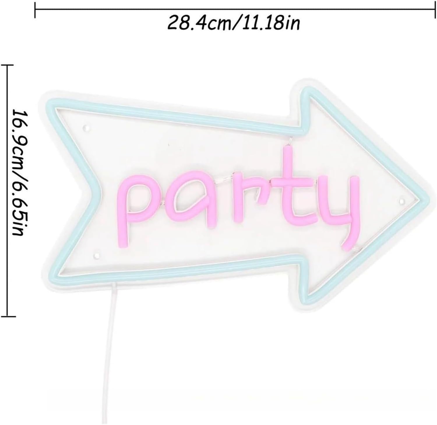 ネオンライトの装飾 サインランプ クリエイティブ矢印 パーティー 付き パブ クラブ 装飾用 28.4cm&times;16.9cm