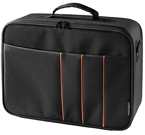 celexon Sacoche de Transport pour vidéoprojecteur Economy Large - 41x29x15cm - Lavable & imperméable - Armature en Coque Rigide - 100% Polyester - Noir
