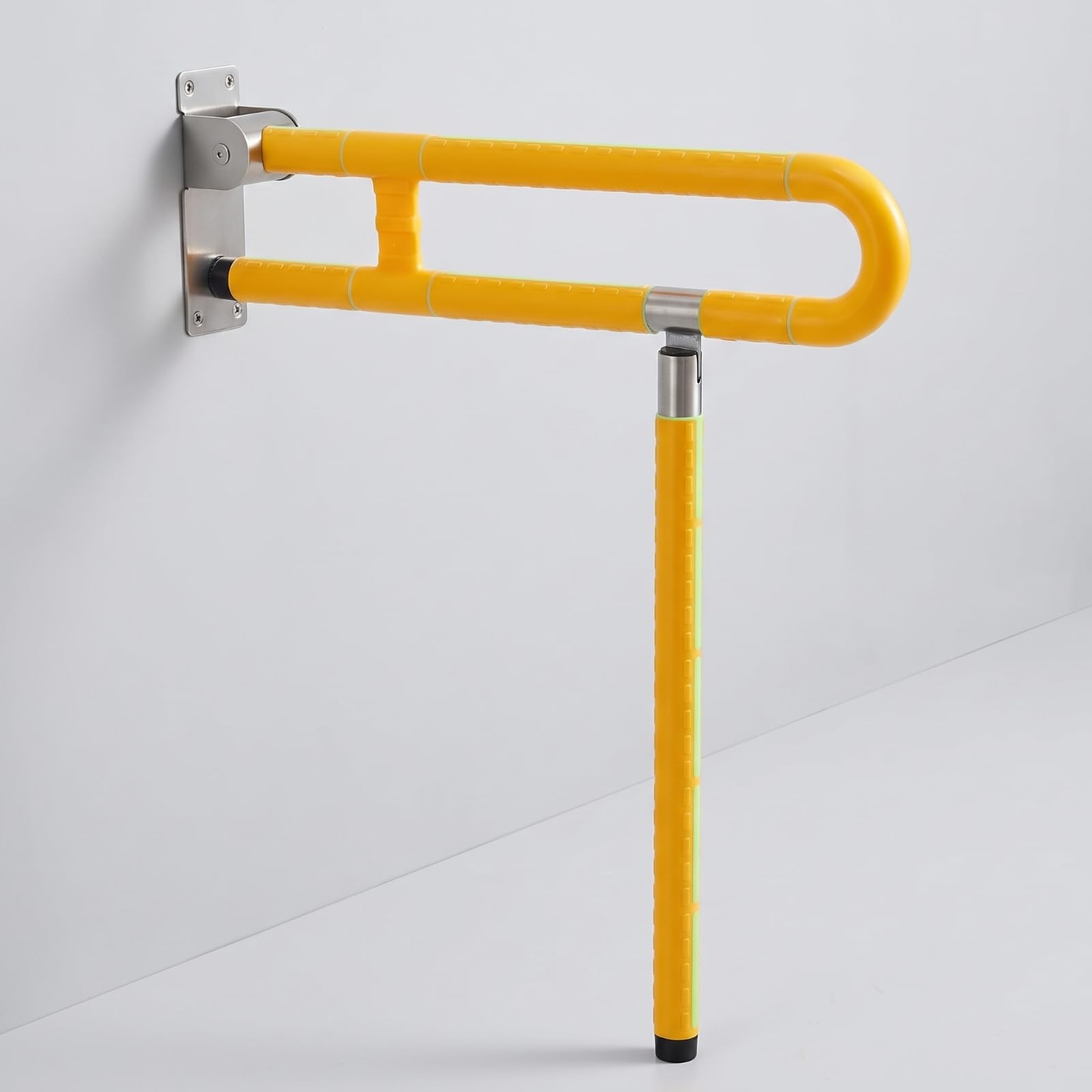 Maniglione Bagno da Parete Corrimano, Giallo, Giallo, Versione Aggiornata Da 75 Cm