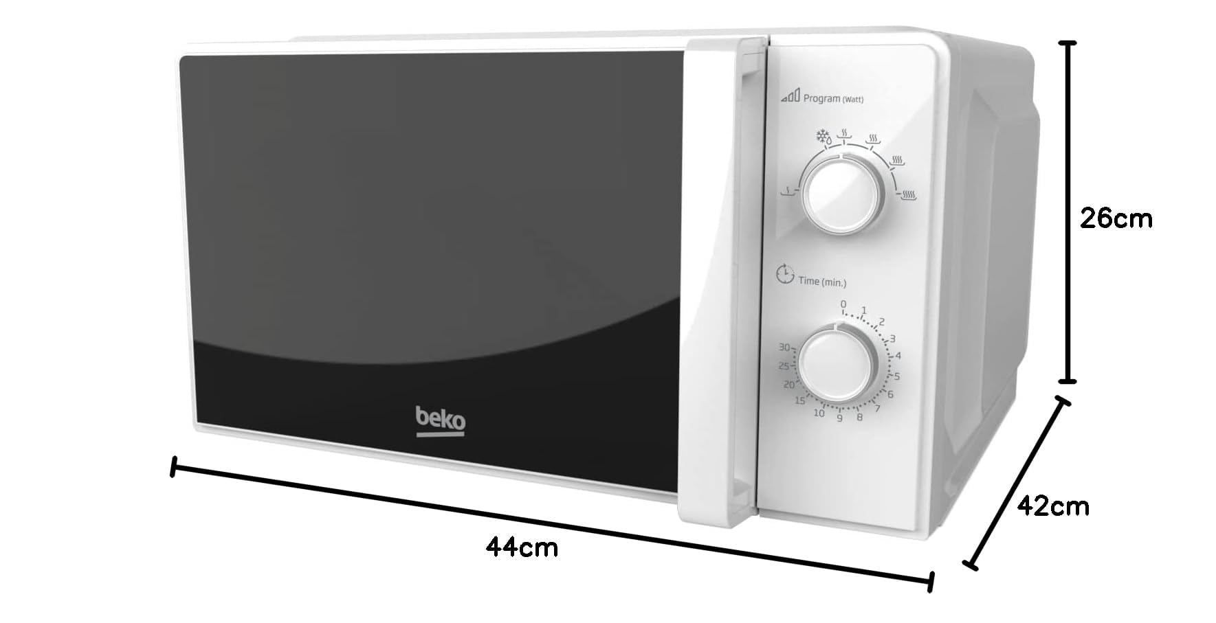Beko Microondas MOC20100WFB, 20 L, 700 W, blanco