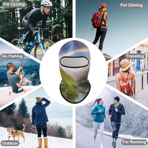 Balaclava para Hombres con Diseño de Arcoíris para Esquí, Montaña y Ciclismo miniatura 6