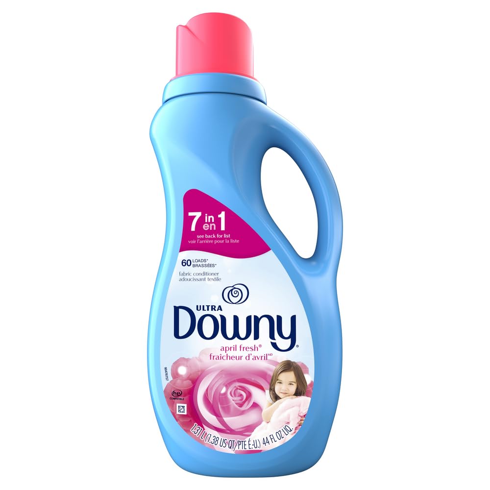 Downy Soft, 2 in 1 Soft and Fresh Liquid Fabric Softener, April Fresh, 44 fl oz, 60 Loads, Fabric Conditioner Liquid provides softness and freshness for fabrics