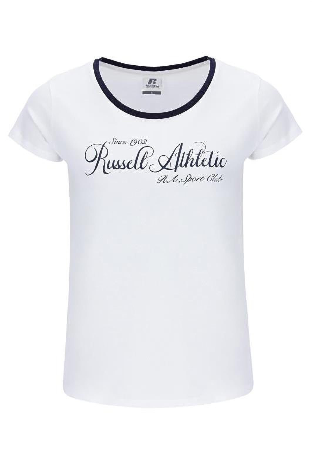Russell Athletic Blossom-S/S Crewneck Tee Shirt Short Sleeve T-Shirt, White, S