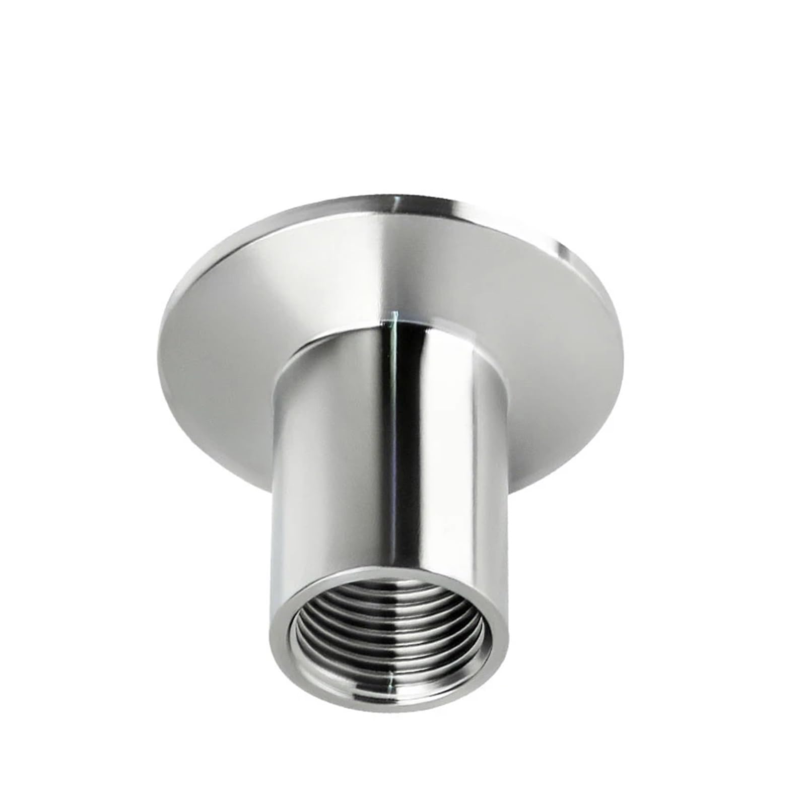 Adaptador de triple abrazadera de acero inoxidable SS304, accesorio de tubería con virola roscada hembra sanitaria, 1/2 ", 3/4", 1 ", 1-1/4" y 2 ", Homebrew(DN65 Ferrule91mm)