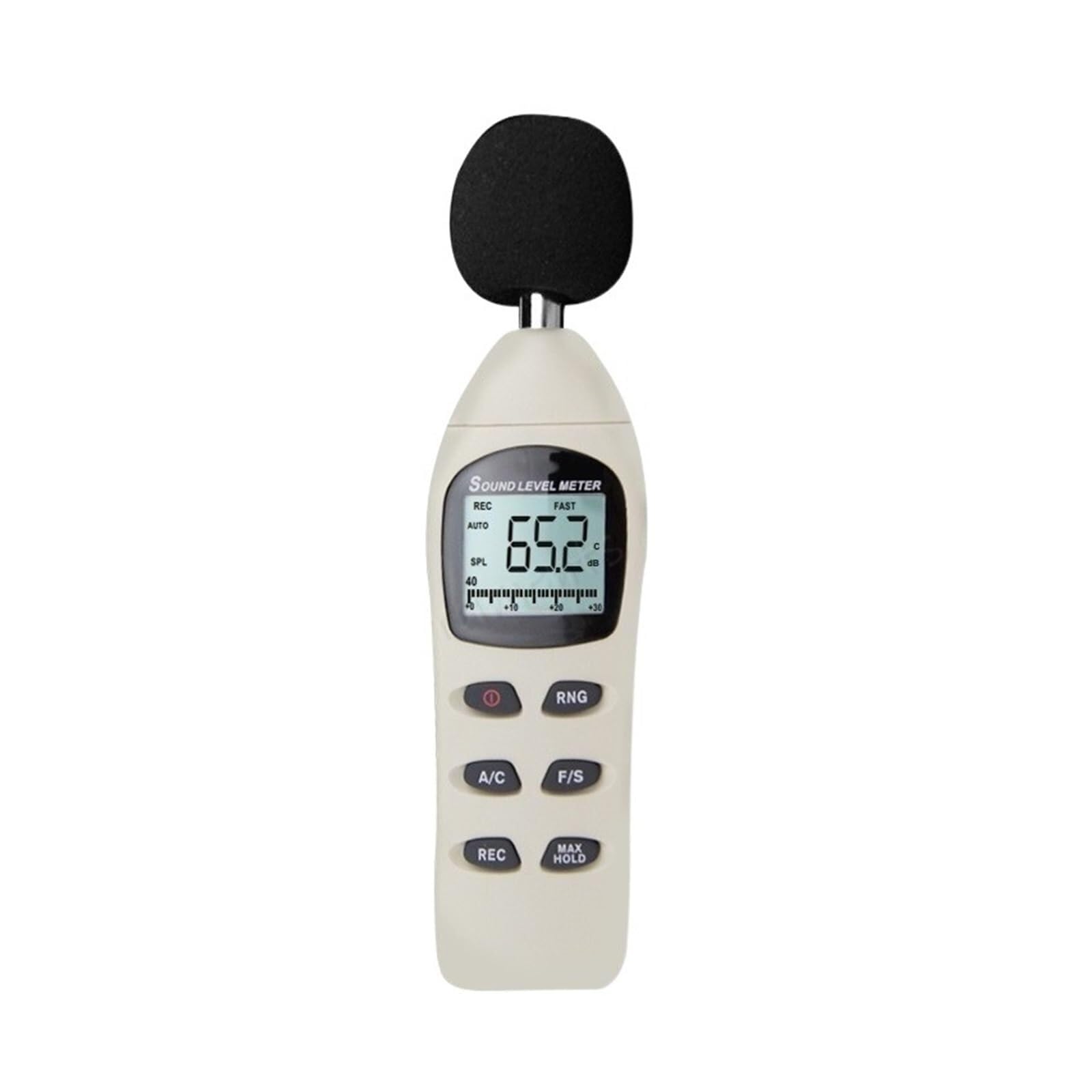 Decibel Meter， Portable Noise Level Detector, LCD Display, Accurate dB Measurement, Compact Design, with Windshield
