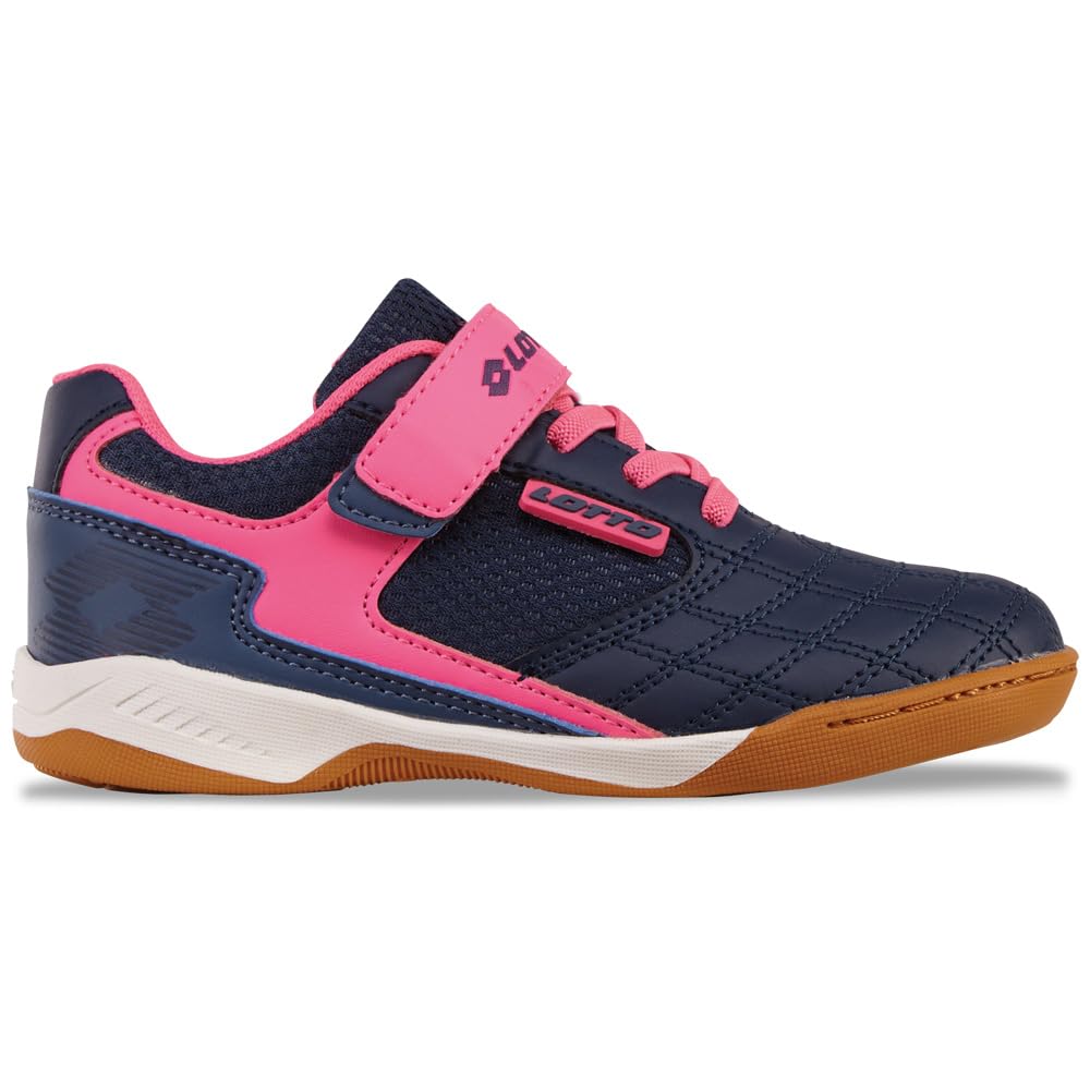 LOTTO Jalana Fur K SneakersUnisex – Children and Youth, Navy Fr Pink, 33 EU
