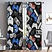 Boys Gaming Window Curtains, Teens Gamepad Curtains, Video Games Controller Window Treatments Curtains - Thermal Insulated Room Curtains for Living Room, 2 Window Curtain Panels