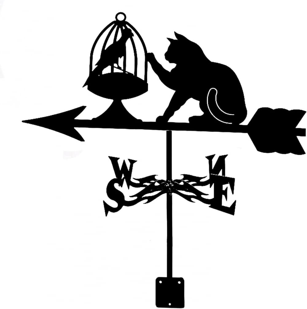 TAXXII Weather Vane Stainless Steel Wind Direction Indicator Retro Farm Garden Stake Courtyard Decoion Professional Measuring Tool