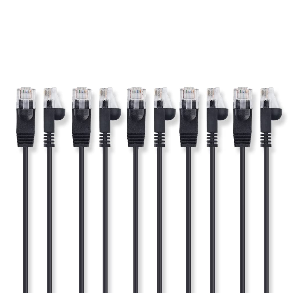 ipolex Cat6 Ethernet Cable, 1.25G Patch Cord, RJ45 Jumper, AWG30, 5m (16.4ft), Pack of 10