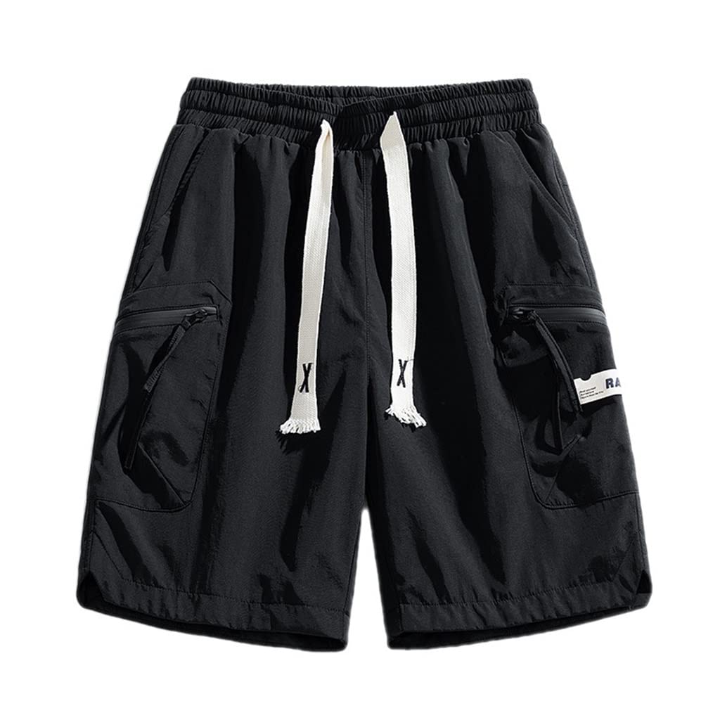 HBJWOV Mens Work Shorts Sports Casual Black Trend Comfortable Comfortable and Breathable Shorts 8X-Large
