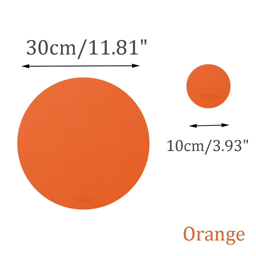 pz tovagliette + sottobicchieri, Facili da Pulire, Antiscivolo, Resistenti al Calore, per la Decorazione, Feste di Natale, Cucina, Tappetino da Pranzo Occidentale, Grigio A (Arancione)