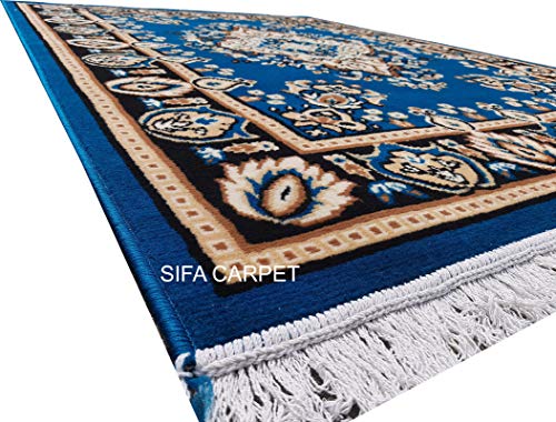 Image of Home Decore Acrylic Carpet for Your Living Room & Drawing Room Aywhere in Your Home (180X240 Blue Colour)- 6x8 Feet