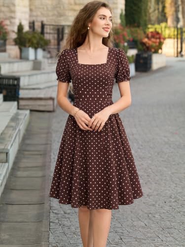 Image of Belle Poque Women's Vintage Midi Cottagecore Cocktail Dresses