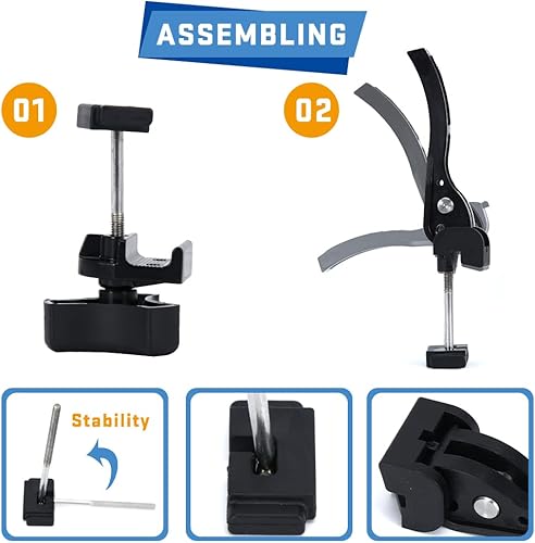 Miniatura 3 de Accesorio de instalación de repuesto para cubierta de camión Tonneau para cubierta rígida de triple pliegue, incluye abrazadera trasera, abrazadera