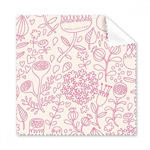 Chiffon microfibre pour lunettes et écrans motif fleur poudrée 5pcs