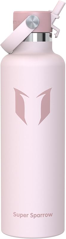 Super Sparrow Gourde Isotherme - Bouteille Isotherme - 350ml, 500ml, 750ml, 1L, 1.2L - Gourde Sport Étanche Avec Couvercle à Paille - Gourde Enfant sans BPA, pour Bureau, Maison