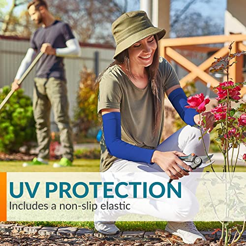 Image of MIZUNA Sun Protection Arm Sleeves Hand gloves For Men & Women,Thumb Holes UPF 50 Arm Cover for Biking,Cricket,Cycling, Golf, Outdoor Sports