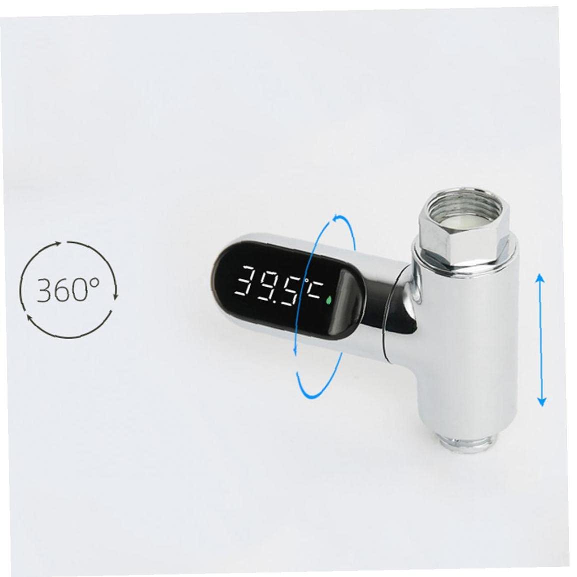 Thermomètre De Douche Numérique LED étanche - Acier Inoxydable, écrou 1/2", Pour Bébé Et Famille - 2