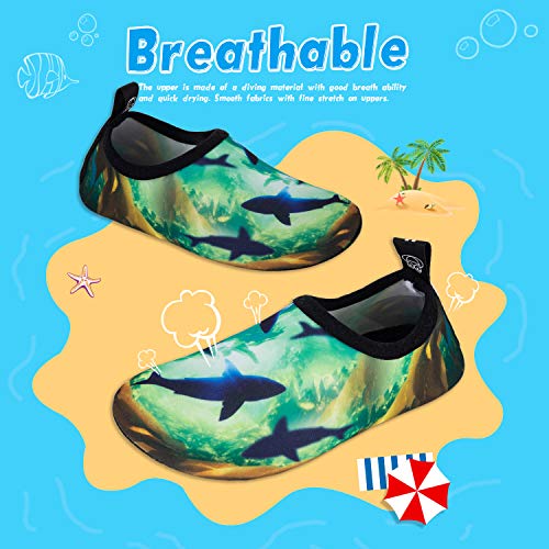 Image of WateLves Kids Water Shoes Toddler Girls Boys Barefoot Non-Slip Quick Dry Aqua Socks for Beach Swim Walking