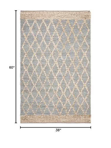 Tapete decorativo Boho 3' x 5' azul claro SAFAVIEH miniatura 2