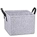 FORMIZON Caja de Almacenamiento, 20*33*23cm Cajas Almacenaje Plegable con Asa, Portátiles Cesta de Almacenamiento Cajas Organizadoras para Juguetes, Estantes, Ropa Libros y Armarios (Gris Claro)