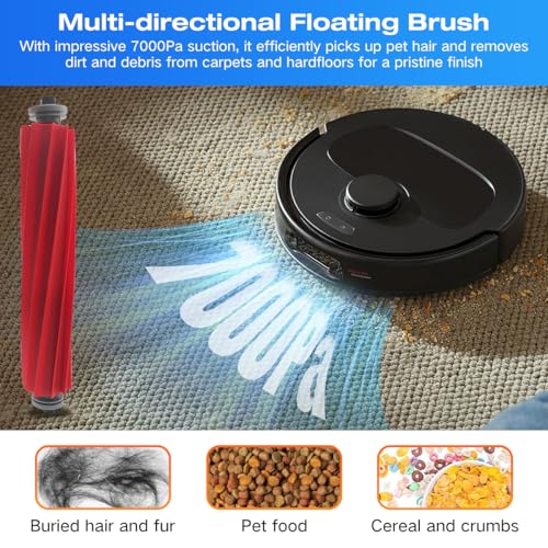 HomeTimes Ersatzteile für Roborock Qrevo S Saugroboter Zubehör mit 1 Gummibürsten 2 HEPA-Filter 4 Seitenbürsten 6 Staubbeutel 4 Mop-Pads 18tlg.