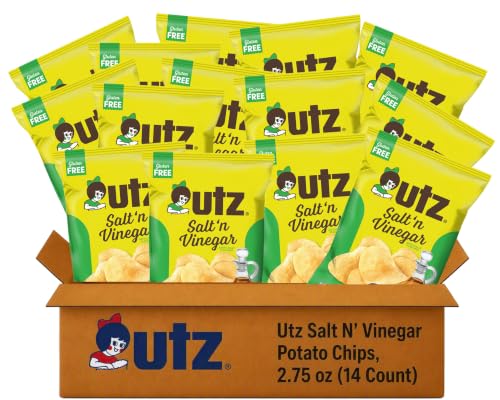 Utz Salt N' Vinegar Potato Chips, 2.75 oz (14 Count)
