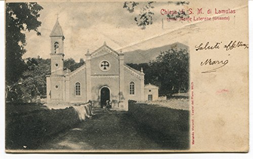 1902 Chiesa di S.M. di Lamulas Guller Grosseto dest. Lucca FP B/N VG ANIM Cartolina Postale