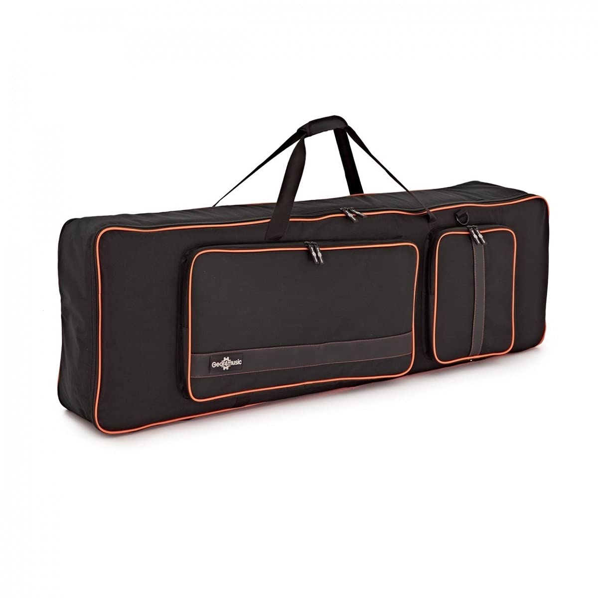 gear4music Funda de Transporte para Teclado de 88 Teclas | Dos bolsillos externos para accesorios, ribete reforzado evita roturas, dos asas y correa de hombro