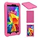 TECHGEAR Schutzhülle für Samsung Galaxy Tab 4 7,0 (SM-T230 SM-T231 SM-T235), [Kinderfreundlich] Leichtes Koffer Silikon Soft Shell Anti-Rutsch-Shockproof verstärkte Ecken + Displayschutzfolie. Rosa