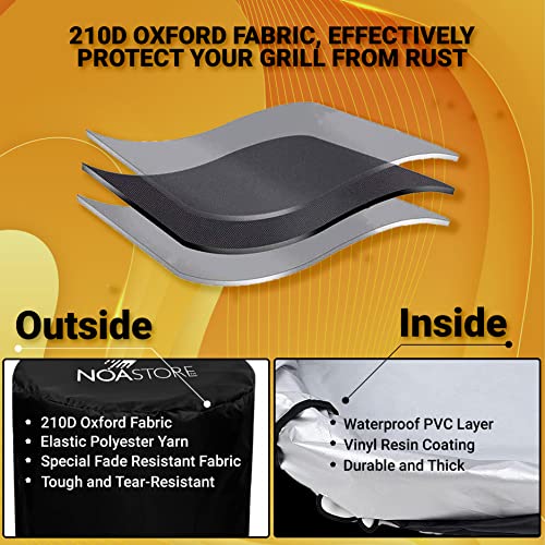 Noa Store Bbq Grill Cover | 31 Inches D, 20 Inches H | 210D Gas Grill Covers Heavy Duty Waterproof Used As Smoker Cover, Gas Stove Cover, Griddle Cover, Kettle Grill Cover And Bbq Cover #TOP2