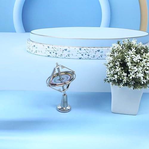 Miniatura 13 de Joytech Giroscopio de precisión Metal Anti-gravedad Spinning Top Balance Juguete Regalo Educativo AG002 Azul+dorado