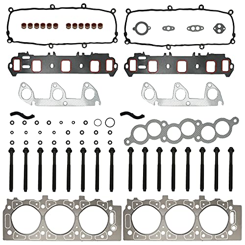 Image of Cylinder Head Gasket Set with Head Bolts Compatible with 1998-2001 Ford Ranger 1998-01 Mazda B3000 Head Gasket Kits 3.0L V6 HS9902PT ES72174