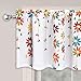 VERTKREA Flowers Window Curtain Valance Floral Rod Pocket Curtains Valance for Window 52 × 18 Inches, Orange