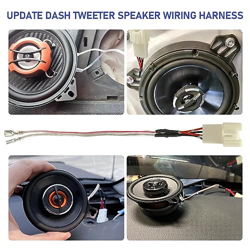 Image of Update Car Dash Tweeter Speaker Wiring Harness Replacement for Select Toyota 2007-2021 Tundra, 2003-2020 4 Runner, 2005-2017 Highlander with JBL Speaker Wire Adapter Connector Plug, 4PCS