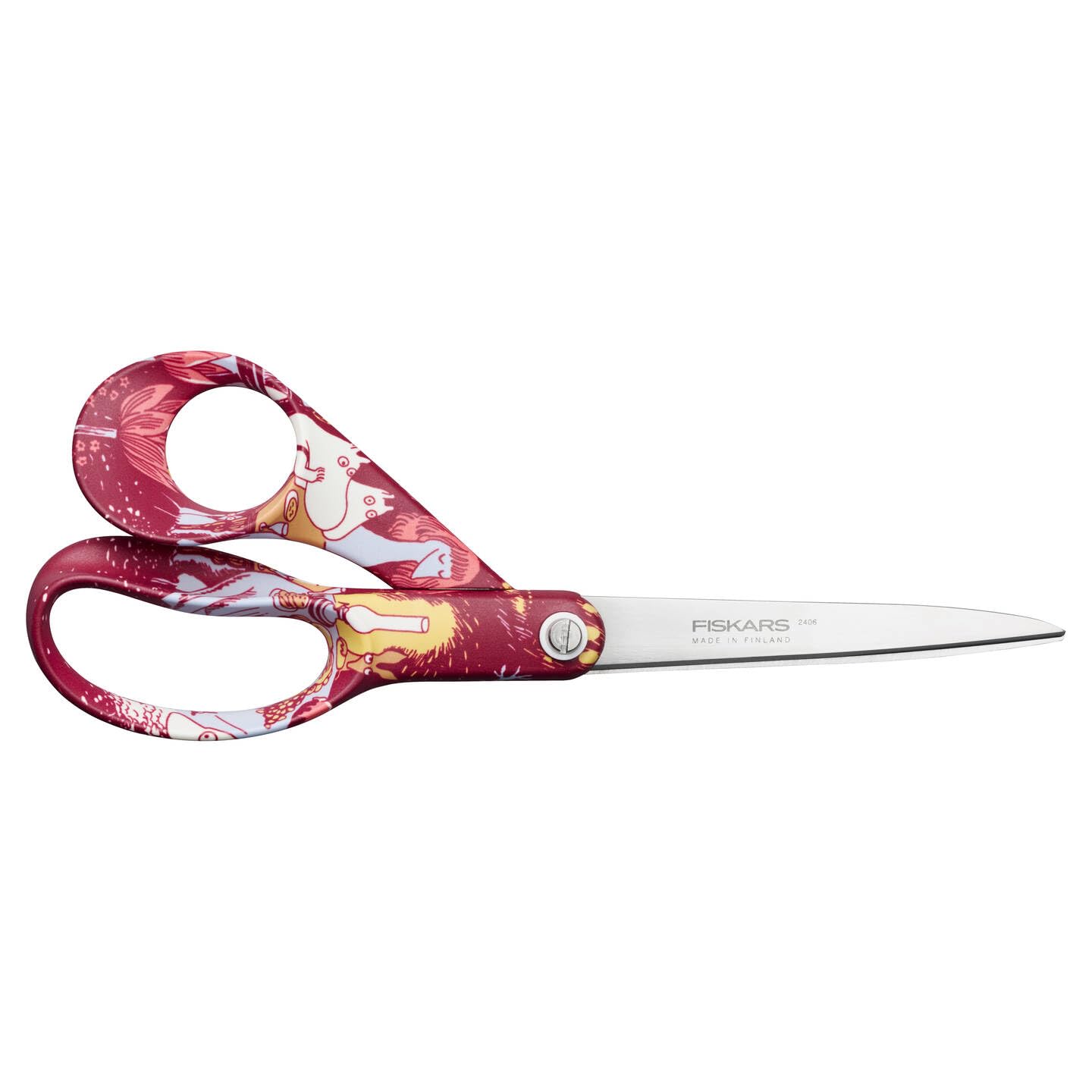 Fiskars Festive Moments 1080088 All Purpose Scissors with Moomin Design, Right-Handed Length: 21 cm, Stainless Steel Blades