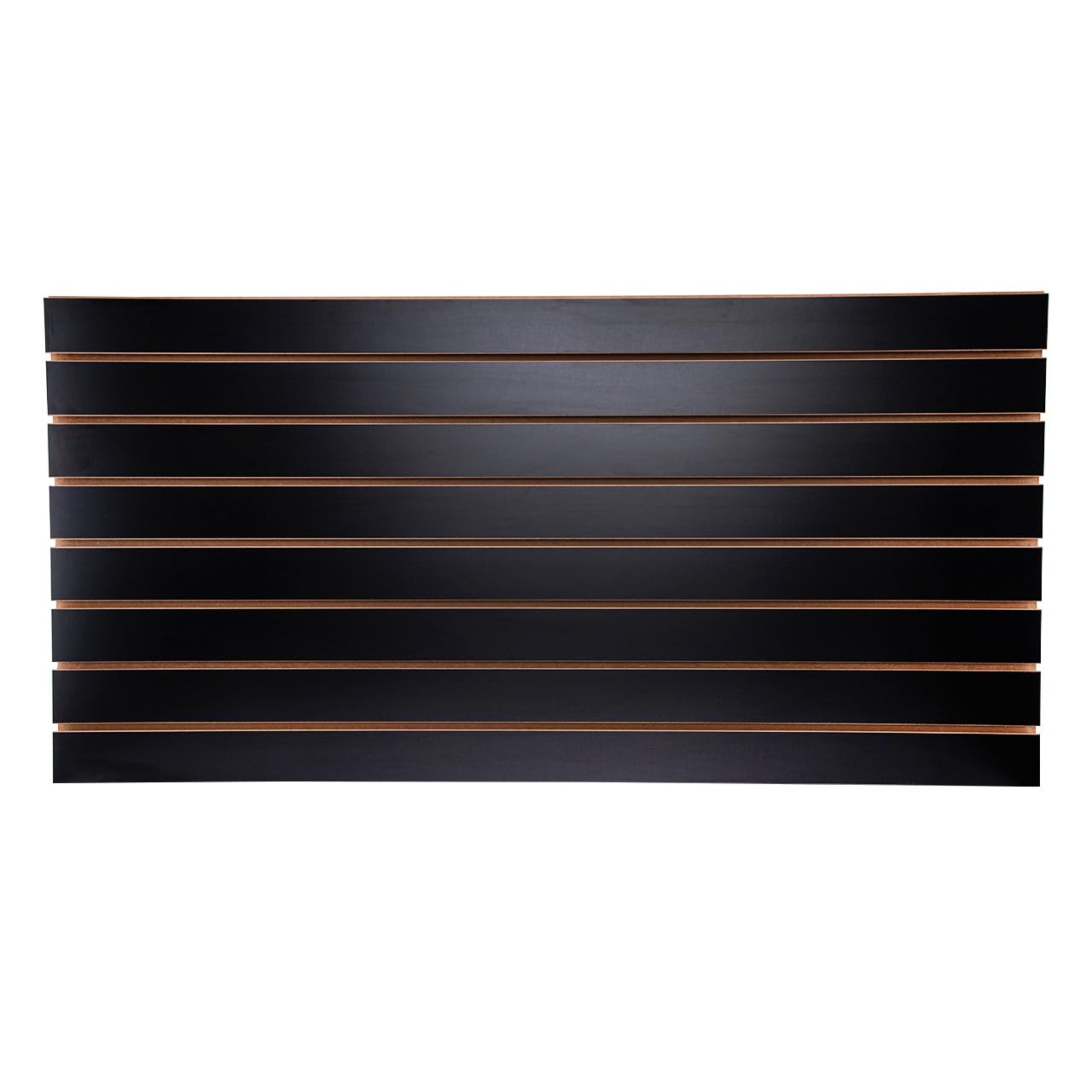 SSWBasics 4 ft x 2 ft Horizontal Black Slatwall Panels for Wall (24"H x 48"L) - Pack of 2 - Garage Wall Organizer Panels and Craft Storage Organization Slatwall Panel