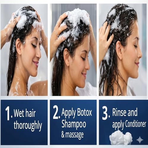 Image of HairTox shampoo and conditioner Combo with serum | sulfate and paraben free | Smoothens, Repairs & Adds Shine | HairTox Shampoo mask for Dry Damaged Frizzy & Chemically Treated Hair (250ML)