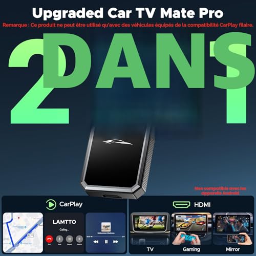 Adaptateur Carplay sans fil LAMTTO pour console de jeu et Fire TV - 2