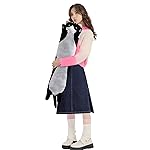 shangman Lovely Plush Cat Doll Cute Cartoon Soft Stuffed Kitten Pillow Long Throw Sleeping Pillow Doll Toy Valentines Day Gift for Kids Girlfriend (Black, 90cm/35.4in)