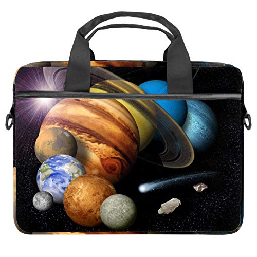 Bolso bandolera para portátil de 13.3 pulgadas con estampado espacial de Júpiter y la Tierra