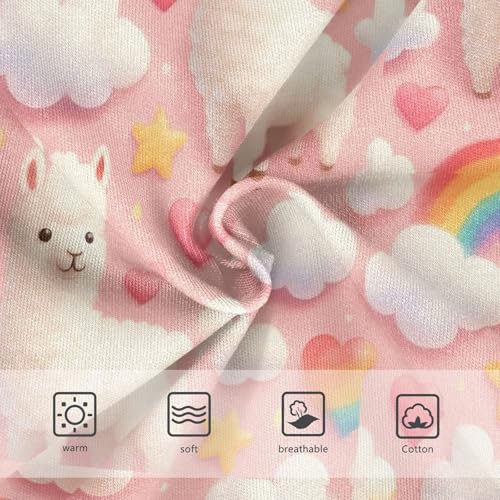 Joisal Girls Underwear Toddlers 2t Cotton Little Girl Panties Durable Kids Undies Briefs Cute Llamas Rainbow Cloud Pink3