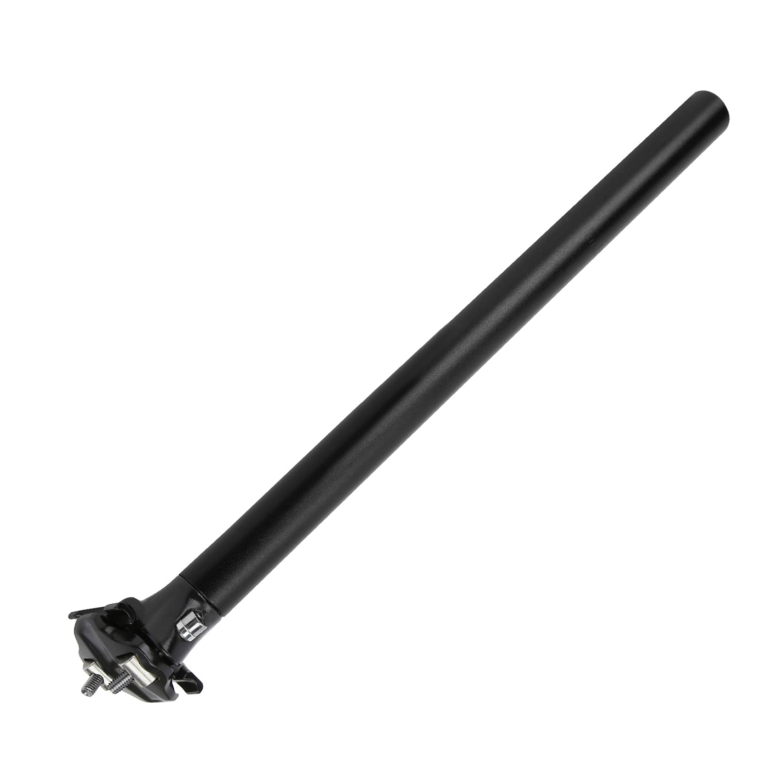 Alomejor Bike Seatpost, 27.2mm Diameter 400mm Length Adjustable Saddle Post with 3D Forging Craftsmanship for Road Mountain BMX Bikes (Black)