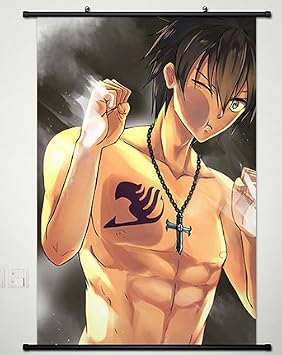 Fairy Tail Wall Scroll Poster Fabric Painting for Anime Gray Fullbuster 208 S