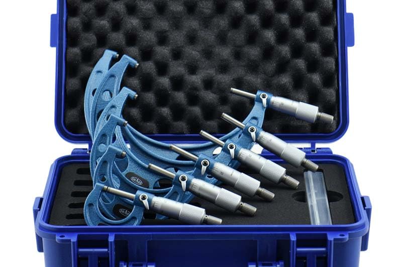 Shars Tool 0-6" Solid Metal Frame Micrometer Set