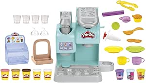Play-Doh Kitchen Creations Mon Super café, 20 Accessoires et 8 Pots de pâte à Modeler, Jouet culinaire