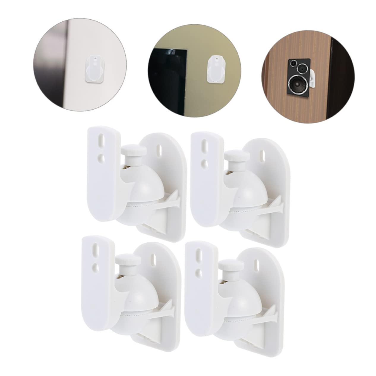 DOITOOL Support Mural pour Haut-Parleur Blanc 5kg en Abs, Orientable