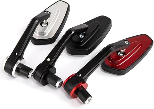 Miniatura 7 de Espejos traseros de extremo de barra de 78 de pulgada de 0.866 in, accesorios de motocicleta, scooters, retrovisor, retrovisor, espejos
