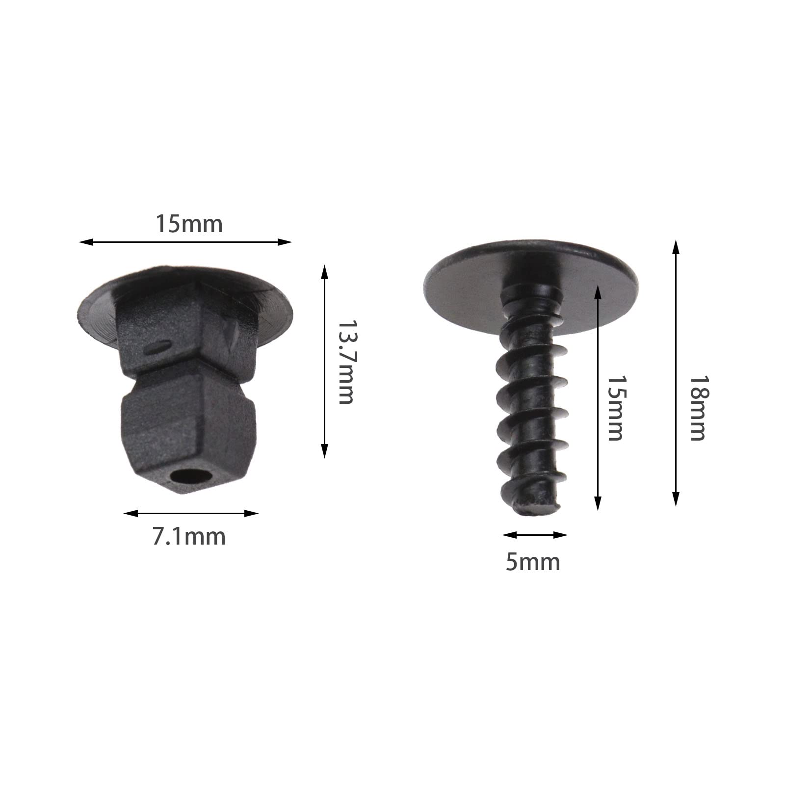 Lot 40 Clips + Vis Torx Passage De Roue – Compatible Audi A1 A4 A5 A6 A7 Q5 (4F0825429A / N90775001)